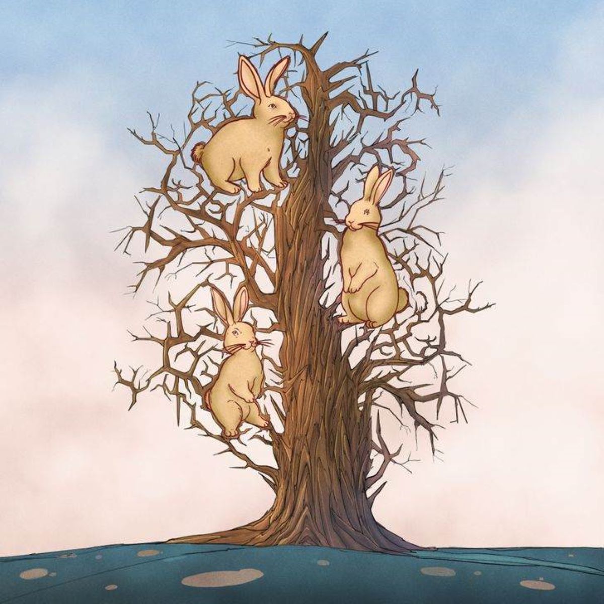 zobrazení králíci strom větve