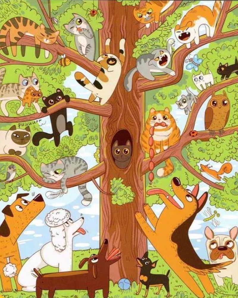 Kočky na stromě