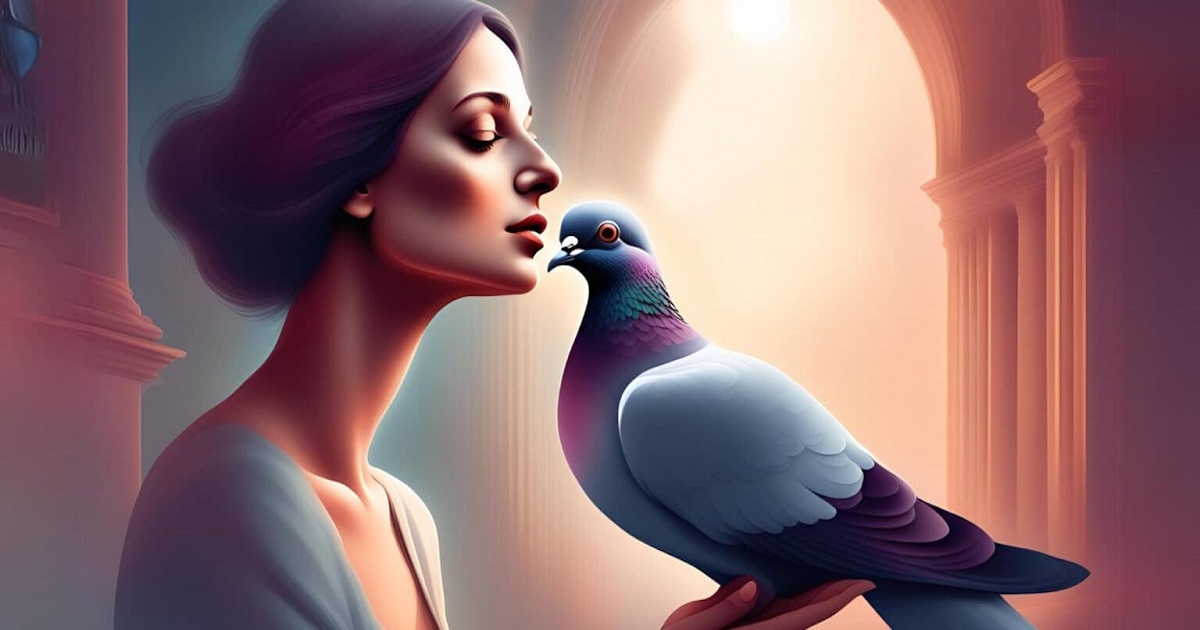 Žena s holubem